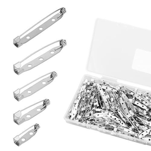 Gosknor 200st Broschennadeln, 20mm/25mm/32mm/38mm/45mm Sicherheitsnadeln zum Basteln Flache Metallrückseite Stabnadeln für die Herstellung von Selbstgemachtem Schmuck Abzeichen Namensschilder Gosknor 200st Broschennadeln, 20mm/25mm/32mm/38mm/45mm Sicherheitsnadeln zum Basteln Flache Metallrückseite Stabnadeln für die Herstellung von Selbstgemachtem Schmuck Abzeichen Namensschilder von Gosknor