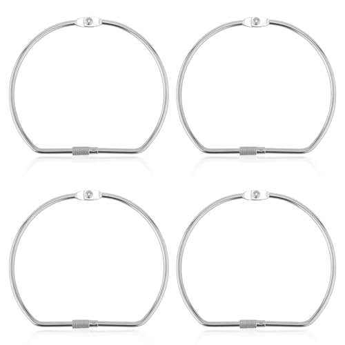 Gosknor 4stk Metallringe für Karteikarten, 10,2cm Ringbuchringe Metallringhalter mit Schraubenschlüssel Washi-Tape-Organizer für Lagerverwaltung Bürokarteikarten Stoffaufbewahrung Gosknor 4stk Metallringe für Karteikarten, 10,2cm Ringbuchringe Metallringhalter mit Schraubenschlüssel Washi-Tape-Organizer für Lagerverwaltung Bürokarteikarten Stoffaufbewahrung von Gosknor
