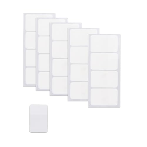 Gosknor 500 St Haftetiketten für Register, 4x2,6cm Beschreibbare Leere Aktenregister Haftetiketten Unterschriften Aufkleber Nachrichtennotizen für Dokumente Notizbücher Schulbedarf von Gosknor