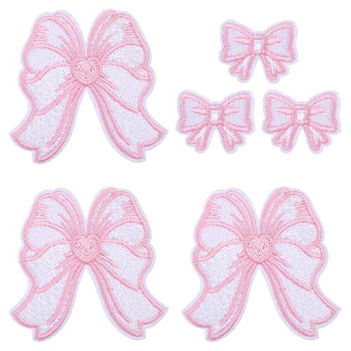 Gosknor 6stk Schleifen Patches, Süße Rosa Aufbügler Selbstklebende Schleifen-Patch-Aufkleber Schleifenknoten-Stickerei-Applikationen für Hüte Taschen Kleidung Jacken Jeans Gosknor 6stk Schleifen Patches, Süße Rosa Aufbügler Selbstklebende Schleifen-Patch-Aufkleber Schleifenknoten-Stickerei-Applikationen für Hüte Taschen Kleidung Jacken Jeans von Gosknor