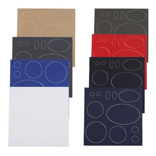 Gosknor 8stk Teiliges Reparaturflicken für Daunenjacken, Selbstklebendes Nylon-Reparaturflicken Waschbares Reparaturset Kleidung für Daunenjacken Mäntel Zelte Schlafsäcke (8 Farben) von Gosknor