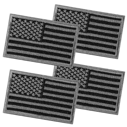 Gosknor Bestickte Aufnäher mit amerikanischer Flagge, 8,1 x 5,1 cm, Nylon, zum Aufbügeln und Aufnähen, perfektes Zubehör und Dekorationen für Kleidung, Rucksack, Hut, Hemd, 4 Stück Gosknor Bestickte Aufnäher mit amerikanischer Flagge, 8,1 x 5,1 cm, Nylon, zum Aufbügeln und Aufnähen, perfektes Zubehör und Dekorationen für Kleidung, Rucksack, Hut, Hemd, 4 Stück von Gosknor