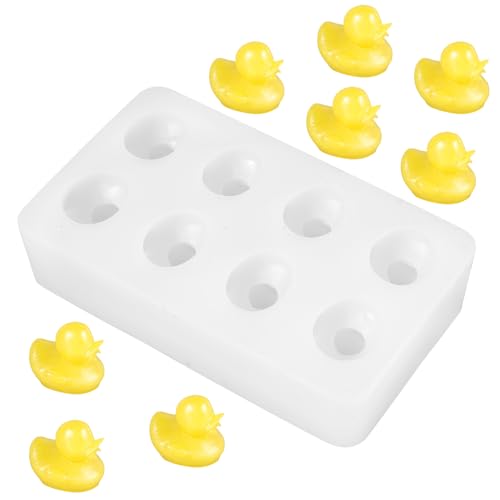 Gosknor Silikon Ente Form, 8-Fach 3D Mini Ente Fondant Schokoladen Bonbon Form für Epoxidharz Seife Polymer Clay Kuchen Dekoration Gosknor Silikon Ente Form, 8-Fach 3D Mini Ente Fondant Schokoladen Bonbon Form für Epoxidharz Seife Polymer Clay Kuchen Dekoration von Gosknor