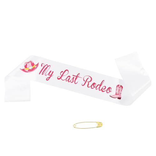 Meine Letzte Rodeo-Schärpe, Hot Pink Letzte Rodeo-Junggesellinnenabschiedsdekoration Nashville Brautschärpen für Let's Go Girls Western Cowgirl Brautparty Verlobung Hochzeit Partygeschenke Meine Letzte Rodeo-Schärpe, Hot Pink Letzte Rodeo-Junggesellinnenabschiedsdekoration Nashville Brautschärpen für Let's Go Girls Western Cowgirl Brautparty Verlobung Hochzeit Partygeschenke von Gosknor