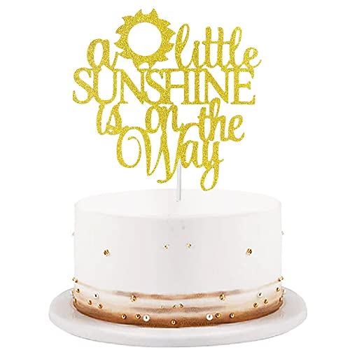A Little Sunshine Is On The Way Kuchentopper Gold Glitzer Du bist meine Sonnenschein Babyparty Cake Toper for Sun Thema Babyparty Geschlecht Enthüllen Sie Schwangerschaftsanzeige Geburtstagsfeier A Little Sunshine Is On The Way Kuchentopper Gold Glitzer Du bist meine Sonnenschein Babyparty Cake Toper for Sun Thema Babyparty Geschlecht Enthüllen Sie Schwangerschaftsanzeige Geburtstagsfeier von GotGala