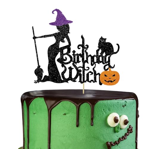 Geburtstag Hexenkuchen Toper Schwarz Glitzer Halloween Witch Cake Pick Halloween Themen Girls Geburtstagsfeier Dekorationen Lieferungen Geburtstag Hexenkuchen Toper Schwarz Glitzer Halloween Witch Cake Pick Halloween Themen Girls Geburtstagsfeier Dekorationen Lieferungen von GotGala