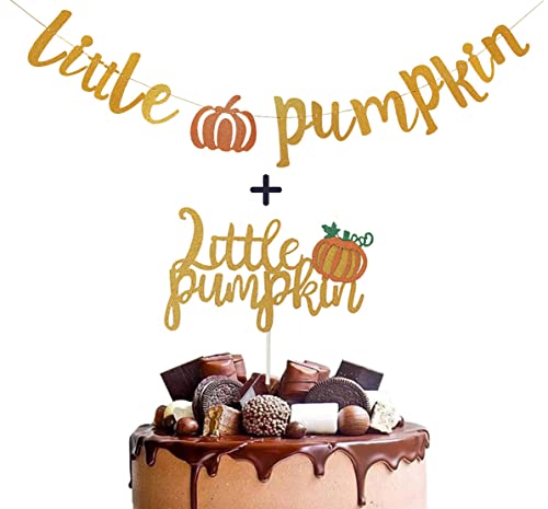 GotGala Little Pumpkin Banner Gold Glitter Girlande mit kleinen Kürbis Kuchen Topper für Kindergeburtstag Party Dekor Herbst Thanksgiving Little Kürbis Baby Shower Dekorationen GotGala Little Pumpkin Banner Gold Glitter Girlande mit kleinen Kürbis Kuchen Topper für Kindergeburtstag Party Dekor Herbst Thanksgiving Little Kürbis Baby Shower Dekorationen von GotGala