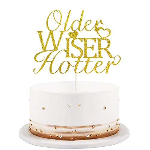 Older Wiser Hotter Kuchen -Top Lustiger 30. Geburtstagstortedekoration für Männer Frauen 30. 40. 50. 60. 70. 80. Geburtstag Disco Party von GotGala