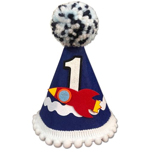 Rocket One Partyhut zum 1. Geburtstag, Weltraum, Krone zum 1. Geburtstag, Weltraum, Galaxie, Thema, Babyparty-Dekoration zum 1. Geburtstag für Jungen Rocket One Partyhut zum 1. Geburtstag, Weltraum, Krone zum 1. Geburtstag, Weltraum, Galaxie, Thema, Babyparty-Dekoration zum 1. Geburtstag für Jungen von GotGala