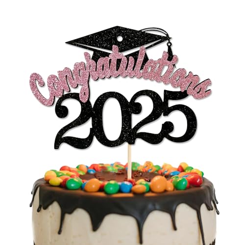 Tortenaufsatz mit Aufschrift "Congratulations 2025 Congrats Grade 2025 Graduierung", Tortenaufsatz für Abschlussfeier 2025, Party-Dekorationen Tortenaufsatz mit Aufschrift "Congratulations 2025 Congrats Grade 2025 Graduierung", Tortenaufsatz für Abschlussfeier 2025, Party-Dekorationen von GotGala