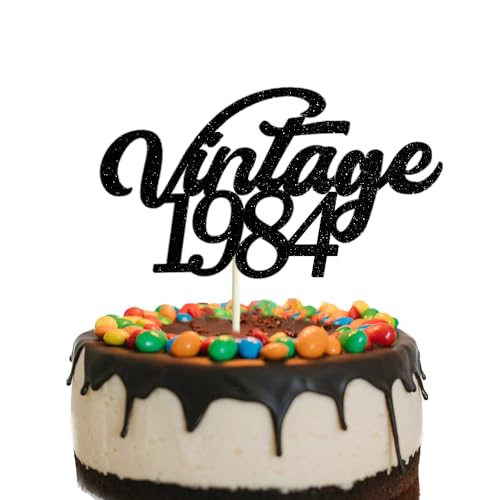 Vintage 1974 Cake Topper Glitter Jubel auf 50 Jahre 50 und fabelhafter Kuchen -Topper zum 50. Geburtstag Hochzeitstag Party Schild Dekorationen (1984) von GotGala