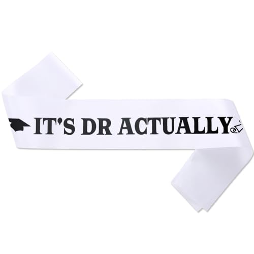 Weiß Abschlussfeier „It's Dr Actually“ Satin-Schärpe „Congrats“ Doktorgrad-Schärpe 2025 Abschlussfeier-Dekorationen für die Promotionsfeier Partyzubehör Dekorationen Weiß Abschlussfeier „It's Dr Actually“ Satin-Schärpe „Congrats“ Doktorgrad-Schärpe 2025 Abschlussfeier-Dekorationen für die Promotionsfeier Partyzubehör Dekorationen von GotGala