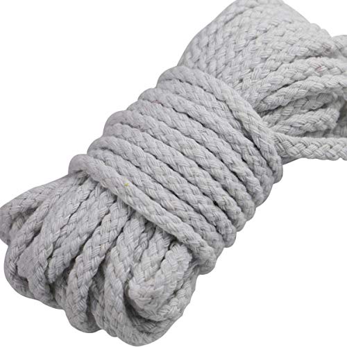 10 m Baumwollkordel 7mm Baumwollseil Bunt Seil (White) von Gouert