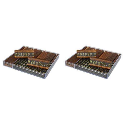 Goufride 20 Sets/Box Mini-Kombinationsnummern-PreiswüRfel-Tag Schmuck, Anpassbare Nummern-Preisschild-Schilderhalter-KartenstäNder B von Goufride