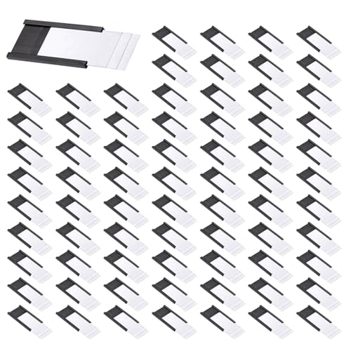 Goufride 200 StüCk Magnetische Etikettenhalter mit Magnetischen Datenkartenhaltern mit Durchsichtigen Kunststoffschutz für Metallregale (1 X 2) von Goufride