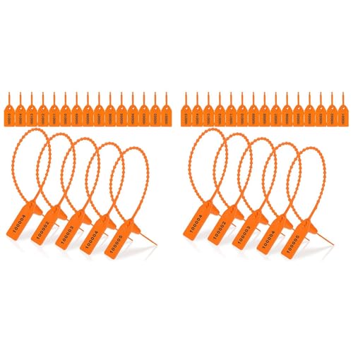 Goufride 2000 StüCk Kunststoff-Manipulationssiegel, FeuerlöScher-Tags, Sicherheitsetiketten, Siegel, Nummerierte, Kabelbinder, Etiketten, Orange Goufride 2000 StüCk Kunststoff-Manipulationssiegel, FeuerlöScher-Tags, Sicherheitsetiketten, Siegel, Nummerierte, Kabelbinder, Etiketten, Orange von Goufride