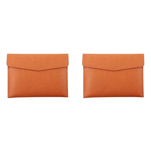 Goufride 2X PU Leder A4 Aktenordner Dokumenten Halter Wasser Dichter Portfolio Umschlag Ordner Etui mit Schnappen Verschluss () von Goufride