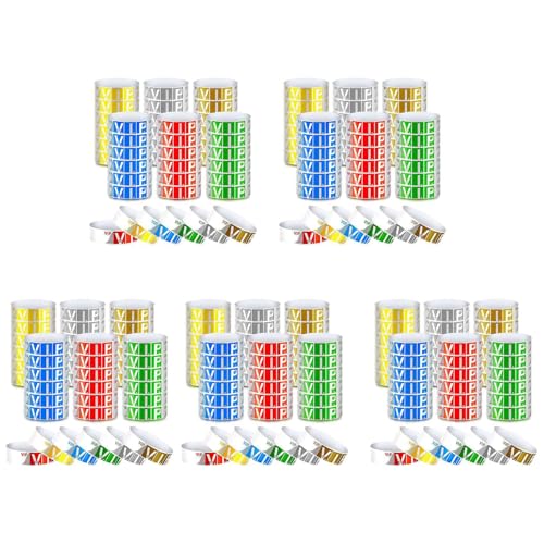 Goufride 3000Er-Pack VIP- VIP-ArmbäNder Wasserdichte VIP-ArmbäNder Neonfarbene ArmbäNder Vielfalt für Events, Partys von Goufride
