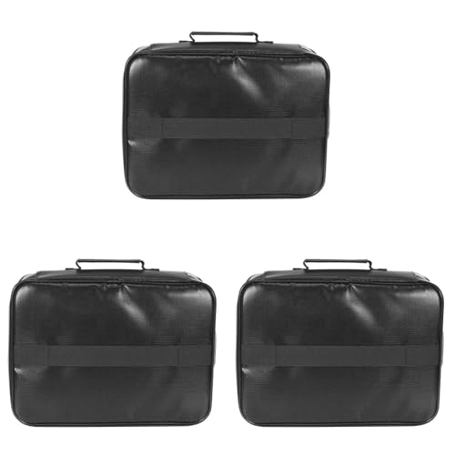 Goufride 3X Dokumenten Tasche mit Schloss, Feuerfeste 3 Lagige Dokumenten Speicher Box mit Wasserdichtem ReißVerschluss, Verwendet für Laptops, Dokumente B. von Goufride