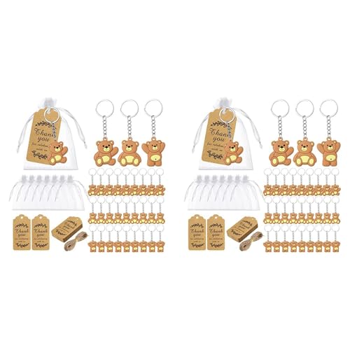Goufride 40 Stück Babyparty-Souvenirs, Geschenk, , Schlüsselanhänger, Organza-Beutel, Dankeschön-Anhänger für Gäste, Mädchen, , Geburtstagsparty-Zubehör Goufride 40 Stück Babyparty-Souvenirs, Geschenk, , Schlüsselanhänger, Organza-Beutel, Dankeschön-Anhänger für Gäste, Mädchen, , Geburtstagsparty-Zubehör von Goufride