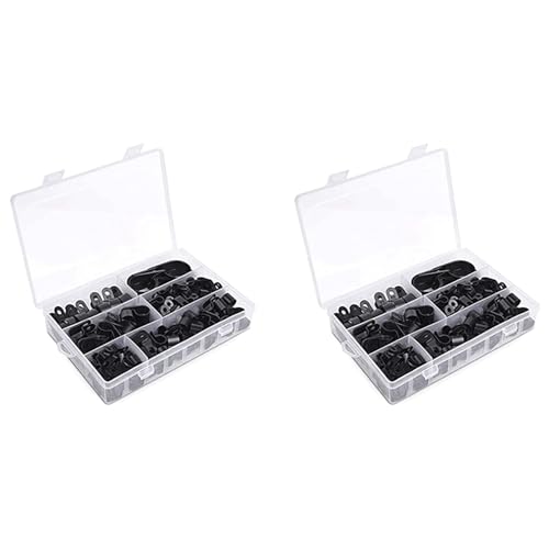 Goufride 400 Stück R-Typ P-Typ Kabel Klemmen Kunststoff Nylon Draht Clip Sortiment Kit Hardware Werkzeuge Kabel Clip Schnalle Clips Krawatten Goufride 400 Stück R-Typ P-Typ Kabel Klemmen Kunststoff Nylon Draht Clip Sortiment Kit Hardware Werkzeuge Kabel Clip Schnalle Clips Krawatten von Goufride