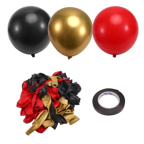 Goufride Rote, Schwarze und Goldene Luftballons, 67 Stück 12 Große Rote und Schwarze Luftballons für Geburtstag, Ruhestand, Schulabschluss Goufride Rote, Schwarze und Goldene Luftballons, 67 Stück 12 Große Rote und Schwarze Luftballons für Geburtstag, Ruhestand, Schulabschluss von Goufride