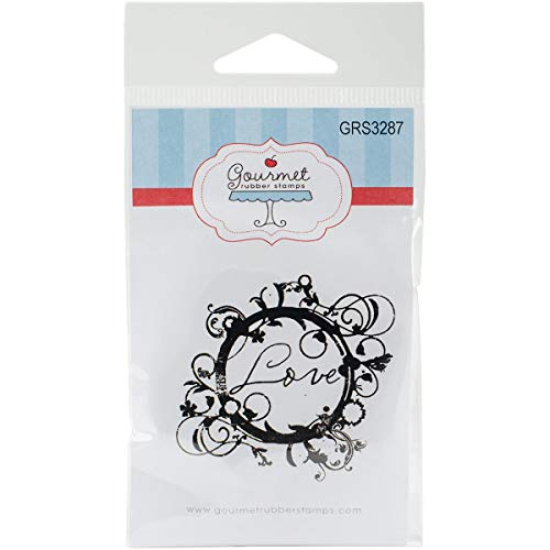 Gourmet Rubber Stamps Cling Stamps 2.75 x 4.75-inch Floral Love Circle, Acrylic, Multicoloured, 1.87 x 4.9 x 0.1 cm von Gourmet Rubber Stamps