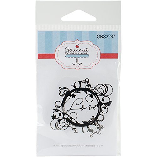 Gourmet Rubber Stamps Cling Stamps 2.75 x 4.75-inch Floral Love Circle, Acrylic, Multicoloured, 1.87 x 4.9 x 0.1 cm von Gourmet Rubber Stamps