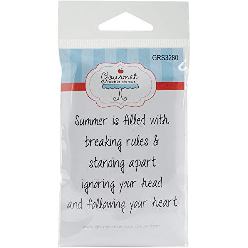 Gourmet Gummi Briefmarken Summer ist gefüllt mit Selbst Briefmarken, Acryl, Mehrfarbig, 3.375-inch X 6.75-inch, 2-teilig von Gourmet Rubber Stamps