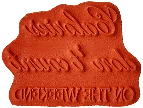 Gourmet Gummi Briefmarken selbst Briefmarken 3.375-inch X 6.75-inch Kalorien zählen Nicht auf die Wochenende, Acryl, Mehrfarbig, 2-teilig von Gourmet Rubber Stamps