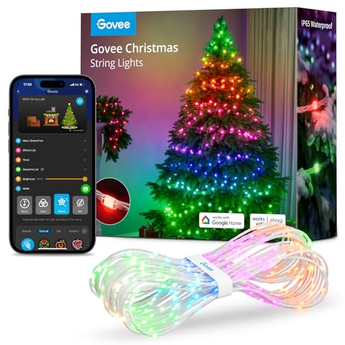 Govee Christmas lights, RGBIC Weihnachtsbeleuchtung Außen 20M, Lichterkette Innen Weihnachten Deko, LED Lichterkette Außen 200 LED-Lichtern, 125+ Szenen, IP65 Wasserdicht, Alexa-Kompatibilität Govee Christmas lights, RGBIC Weihnachtsbeleuchtung Außen 20M, Lichterkette Innen Weihnachten Deko, LED Lichterkette Außen 200 LED-Lichtern, 125+ Szenen, IP65 Wasserdicht, Alexa-Kompatibilität von Govee