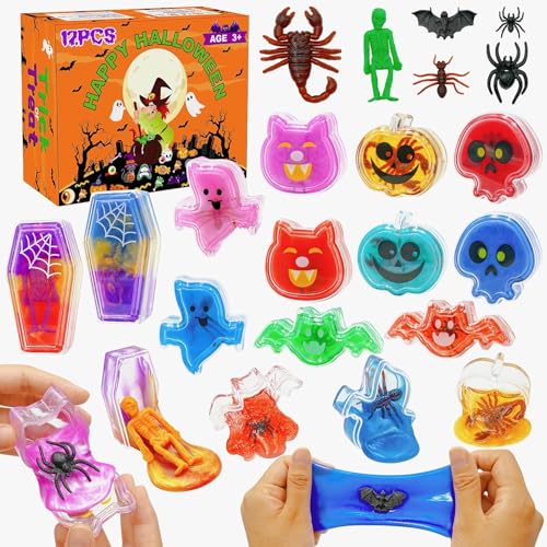 Halloween-Partygeschenke für Kinder, 12 Stück, Butterschleim für Halloween, Party, Schule, Klassenzimmer, Preise, Goodie Bags-Trick or Treats Geschenke Halloween-Partygeschenke für Kinder, 12 Stück, Butterschleim für Halloween, Party, Schule, Klassenzimmer, Preise, Goodie Bags-Trick or Treats Geschenke von Govetom