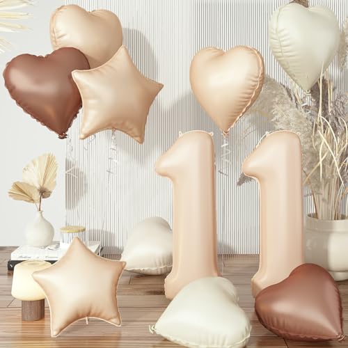 Luftballon 11. Geburtstag für Mädchen, Nude Creme Folienballon 11 Neutraler Stern Herz Luftballons Deko, Ballons Zahl 11 Braun Beige Aprikose Helium für Frauen Hochzeit Valentinstag Party Dekoration Luftballon 11. Geburtstag für Mädchen, Nude Creme Folienballon 11 Neutraler Stern Herz Luftballons Deko, Ballons Zahl 11 Braun Beige Aprikose Helium für Frauen Hochzeit Valentinstag Party Dekoration von Govpy