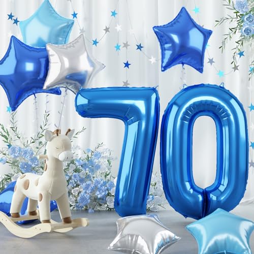 Luftballon 70. Geburtstag Deko für Herren, 40 Zoll Helium Dunkelblau Marineblau Zahlen 70 Ballon Silber Stern Geburtstagdeko, Blau Hellblau 70 Zahl Luftballon für 70 Jare Geburtstag Party Dekoration Luftballon 70. Geburtstag Deko für Herren, 40 Zoll Helium Dunkelblau Marineblau Zahlen 70 Ballon Silber Stern Geburtstagdeko, Blau Hellblau 70 Zahl Luftballon für 70 Jare Geburtstag Party Dekoration von Govpy