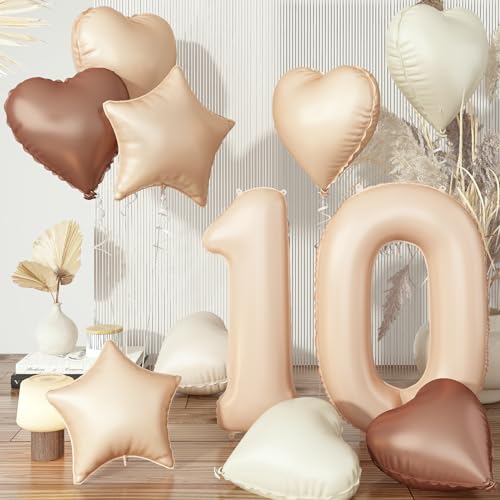 Zahl Luftballon 10 Beige, Groß Helium Creme Braun Ballons 10 Kaffee Aprikose with Nude Neutraler Stern Ballon Herz Folienballon Set für Mädchen 10. Geburtstag Party Deko Hochzeit Babyparty Dekoration Zahl Luftballon 10 Beige, Groß Helium Creme Braun Ballons 10 Kaffee Aprikose with Nude Neutraler Stern Ballon Herz Folienballon Set für Mädchen 10. Geburtstag Party Deko Hochzeit Babyparty Dekoration von Govpy