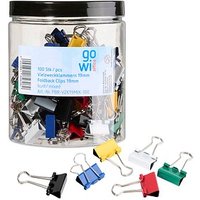 100 Gowi Foldbackklammern farbsortiert 1,9 cm von Gowi