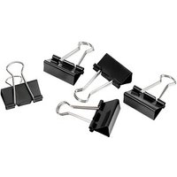 12 Gowi Foldbackklammern schwarz 3,2 cm von Gowi