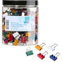 300 Gowi Foldbackklammern farbsortiert 1,5 cm von Gowi