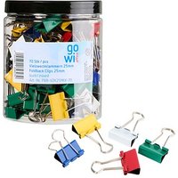 70 Gowi Foldbackklammern farbsortiert 2,5 cm von Gowi