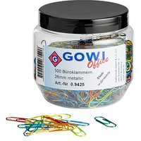 Gowi Büroklammern farbsortiert metallic lackiert , 500 St. Gowi Büroklammern farbsortiert metallic lackiert , 500 St. von Gowi