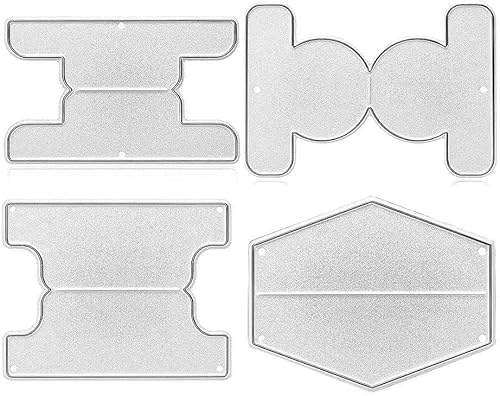 4 Stück Tab-Stanzformen für Kartenherstellung, Lesezeichen-Etiketten, Stanzschablonen für DIY, Scrapbooking, Fotoalbum, dekorative Prägepapier-Stanzformen für Kartenherstellung, Vorlagen 4 Stück Tab-Stanzformen für Kartenherstellung, Lesezeichen-Etiketten, Stanzschablonen für DIY, Scrapbooking, Fotoalbum, dekorative Prägepapier-Stanzformen für Kartenherstellung, Vorlagen von Gowxs