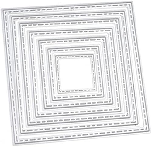 7 quadratische Stanzformen für Kartenherstellung, Stanzschablonen für Bastelarbeiten, Scrapbooking, Fotoalbum, dekorative Prägepapier-Stanzformen für Kartenherstellung, Vorlage 7 quadratische Stanzformen für Kartenherstellung, Stanzschablonen für Bastelarbeiten, Scrapbooking, Fotoalbum, dekorative Prägepapier-Stanzformen für Kartenherstellung, Vorlage von Gowxs