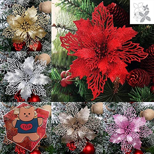 Dekorative Weihnachts-Stanzformen für Kartenherstellung, Schneeflocke, Blumenstreifen, Schablonen für Bastelarbeiten, Scrapbooking, Fotoalbum, dekorative Prägepapier-Stanzformen Dekorative Weihnachts-Stanzformen für Kartenherstellung, Schneeflocke, Blumenstreifen, Schablonen für Bastelarbeiten, Scrapbooking, Fotoalbum, dekorative Prägepapier-Stanzformen von Gowxs