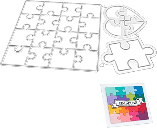 Gowxs Puzzle-Stanzformen für Kartenherstellung, Stanzformen, Schablonen für DIY, Scrapbooking, Fotoalbum, dekorative Prägepapier-Stanzformen für Kartenherstellung, Vorlage Gowxs Puzzle-Stanzformen für Kartenherstellung, Stanzformen, Schablonen für DIY, Scrapbooking, Fotoalbum, dekorative Prägepapier-Stanzformen für Kartenherstellung, Vorlage von Gowxs