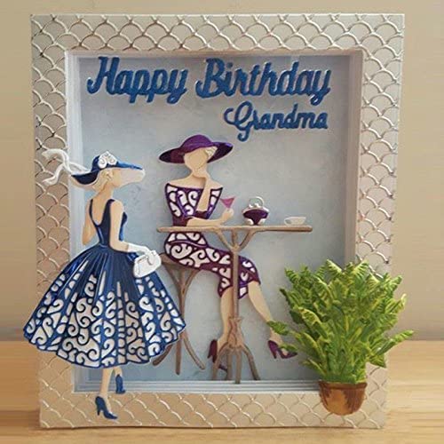 Gowxs Stanzschablonen für Kartenherstellung, Bastelarbeiten, Scrapbooking, Fotoalbum, dekorative Prägepapier-Stanzformen, Vorlage von Gowxs