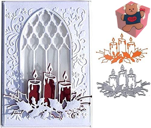 Kerzen-Metall-Stanzformen, niedliche Kerzen-Stanzschablonen für Bastelarbeiten, Scrapbooking, Album, dekorative Hochzeitseinladungen, Papierstanzformen, Kartenherstellung, mattes Platin Kerzen-Metall-Stanzformen, niedliche Kerzen-Stanzschablonen für Bastelarbeiten, Scrapbooking, Album, dekorative Hochzeitseinladungen, Papierstanzformen, Kartenherstellung, mattes Platin von Gowxs