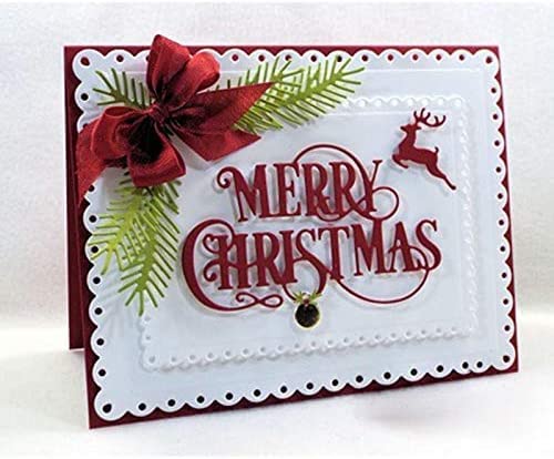 Merry Christmas Rentier Stanzformen für Kartenherstellung, Stanzformen, Schablonen für DIY, Scrapbooking, Fotoalbum, dekorative Prägepapier-Stanzforme Merry Christmas Rentier Stanzformen für Kartenherstellung, Stanzformen, Schablonen für DIY, Scrapbooking, Fotoalbum, dekorative Prägepapier-Stanzforme von Gowxs