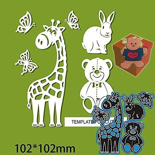 Metall-Stanzformen, Giraffe, Kaninchen, Freunde, 3 Stück, Giraffe, Kaninchen, Freunde, Metallschablonen, Dekoration, Prägeschablonen Metall-Stanzformen, Giraffe, Kaninchen, Freunde, 3 Stück, Giraffe, Kaninchen, Freunde, Metallschablonen, Dekoration, Prägeschablonen von Gowxs