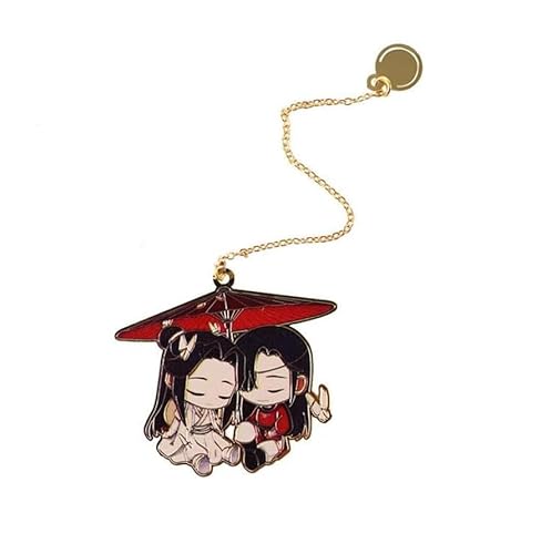 Mo Dao Zu Shi Lesezeichen, Metall LAN Wangji Wei Wuxian Anhänger Buchmarker, Wei Wuxian LAN Wangji Aushöhlendes Lesezeichen Etiketten Büromaterial von Gowxs
