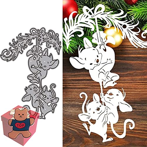Stanzform zur Kartengestaltung, niedliche Mäuse-Stanzformen, Schablonen für DIY-Scrapbooking, Fotoalbum, dekorative Prägepapier-Stanzschablonen zur Kartengestaltung, als Vorlage und niedliche Brosche Stanzform zur Kartengestaltung, niedliche Mäuse-Stanzformen, Schablonen für DIY-Scrapbooking, Fotoalbum, dekorative Prägepapier-Stanzschablonen zur Kartengestaltung, als Vorlage und niedliche Brosche von Gowxs